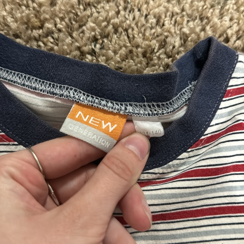 (SOLD) Vintage Stripped Baby Tee - Picture 6 of 7